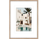 SANUR A GLASS FRAMED PRINT - NATURAL