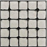 100X100CM WHITE CUBE 3D FRAMED WALL ART - BLACK FRAME