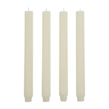 Ribbed S/4 Candle 25cm Ivory