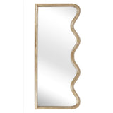 Aria Wood Wave Mirror 68x158cm Natural