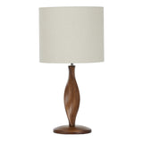 Priya Wood Table Lamp 30x60cm Walnut/Nat