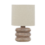 Imani Wood Table Lamp 35x55cm Wht Wash