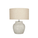 Edi Ceramic Table Lamp 41x50cm Gry/Nat