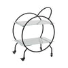 Billie Metal Bar Cart 60x40x82.5cm Blk