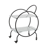 Billie Metal Bar Cart 60x40x82.5cm Blk