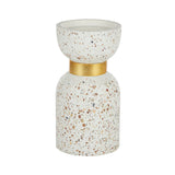 Zeta Terrazzo Candleholder 10x20cm Nat#