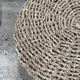 Woven Drum Stool 40cm - Natural