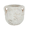 Pompei Cer Urn 20x20x22.5cm-Rustic White