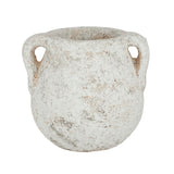 Pompei Cer Urn 20x20x22.5cm-Rustic White