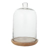 Cyrus Wood/Glass Cloche 25x39cm Natural