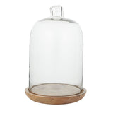 Cyrus Wood/Glass Cloche 25x39cm Natural