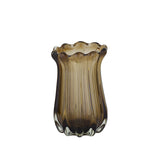 Reno Glass Vase 14x21cm Brown#