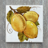 Limone Ceramic Coaster 10cm 6 Asst CDU