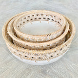 JALA Wood & Rattan Bowl S