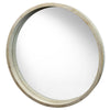 62cm Round Nat Wood Deep Rim Mirror