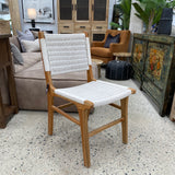 White Macrame Dining Chair