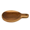 Round Acacia Wood Bowl With Handle