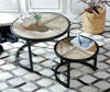 RATTAN & IRON ROUND TABLE S2