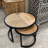 RATTAN & IRON ROUND TABLE S2