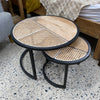 RATTAN & IRON ROUND TABLE S2